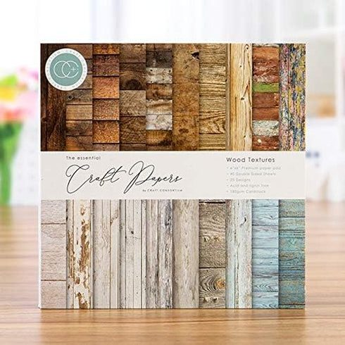 CRAFT CONSORTIUM LTD Wood Textures, 20 Designs Craft Consortium Double-Sided Paper Pad 6"X6" 40/Pkg, One Size...