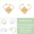 UNICRAFTALE 2 Colors 16Pcs DIY Blank Dome Ring Making Kit Adjustable Oval Cabochon Ring Blanks Stainless Steel Open Cuff Ring Settings Frame Tray ...