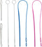 6 Pieces Sewing Loop Kit Include Sewing Loop Turner, Elastic Threaders Tweezers Long Loop Turner Tool with Latch for Fabric Belts Strips DIY Knitt...
