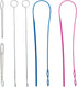 6 Pieces Sewing Loop Kit Include Sewing Loop Turner, Elastic Threaders Tweezers Long Loop Turner Tool with Latch for Fabric Belts Strips DIY Knitt...