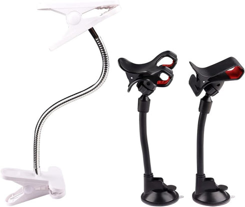 KnowU Gooseneck Bed Phone Holder Mount Flexible Long Arm Clip Clamp for Desk, Nail Practice Hands Bendy Lazy Bracket Bedside Stand......