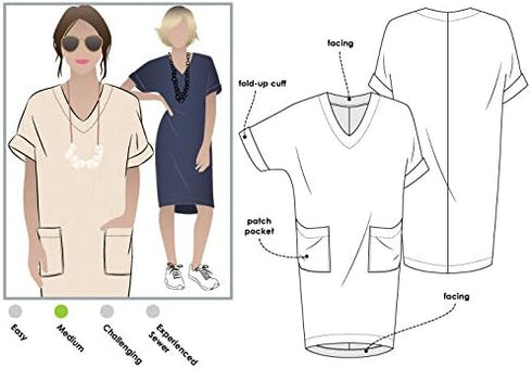 Style Arc Sewing Pattern - Adeline Dress (Sizes 04-16)...