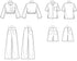 Butterick Misses' Button Front Shirt, Wide Leg Pants and Shorts Sewing Pattern Kit, Design Code B6880, Sizes 16-18-20-22-24...