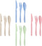 Knives Spoons and Forks Set, Wheat Straw Cutlery Set, Reusable Flatware Set for 4, Utensils for Party, Travel, Work, Picnic, Camping or Daily Use ...