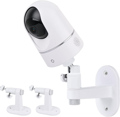 2Pack Adjustable Wall Mount for Eufy Security Indoor Cam P24 and E220, No-Drill Mounting Bracket for Eufy Security Indoor Cam Pan & Tilt - White...