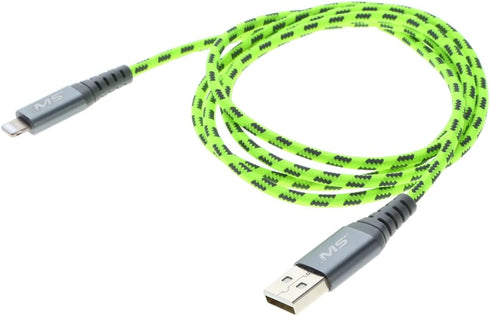 MobileSpec MBSHV0422 Hi-Visibility 4 Foot Lightning(R) to USB-A Cable - Yellow......