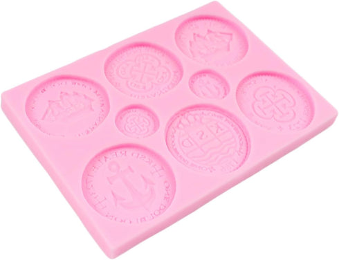 Treasure Coins Silicone Mold Coin Fondant Molds For Cake Decoration Cupcake Topper Chocolate Candy Polymer Clay Gum Paste...