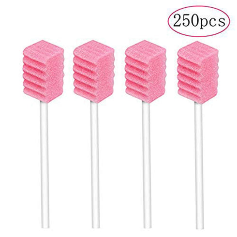 Disposable Oral Swabs, Sterile Dental Sponge Swabsticks Unflavored for Mouth & Gum Cleaning (250 Pack/box)...