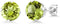 Gem Stone King 925 Sterling Silver Green Peridot Stud Earrings For Women (2.00 Cttw, Gemstone Birthstone, Round 6MM)...