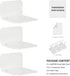 OAPRIRE White Floating Wall Shelves Set of 3 for Security Cameras, Baby Monitors, Speakers & More - Universal Acrylic Small Wall Shelf with Cable ...