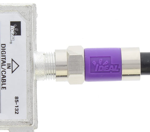 IDEAL Electrical 85-079 TLC RG-6 Quad F Tool-Less Compression Connector, Fastest Coax Compression Connectors for Cable and Satellite TV Installati...