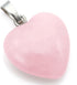Jovivi Natural Rose Quartz Crystal Heart Necklace Love Heart Shaped Healing Stone Chakra Reiki Pointed Gemstone Necklace Mothers Day Gifts...