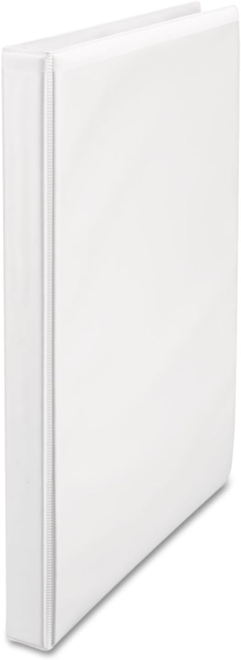 Universal Round Ring Economy Vinyl View Binder, 1/2-Inch Capacity, White (UNV20952PP)...