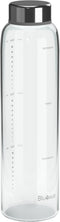 Bluevua Glass Water Bottle, 18 Oz High Borosilicate Glass with Time Marker, and Stainless Steel Leak Proof Lid, Compatible With RO100ROPOT-Travel ...
