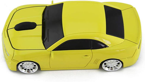 Ai5G for CL Car Mouse Wireless Sport Car Shape Mouse Laptop Desktop Computer Mouse Optical Mice with 2.4GHz Nano USB LED Headlight (Yellow)...