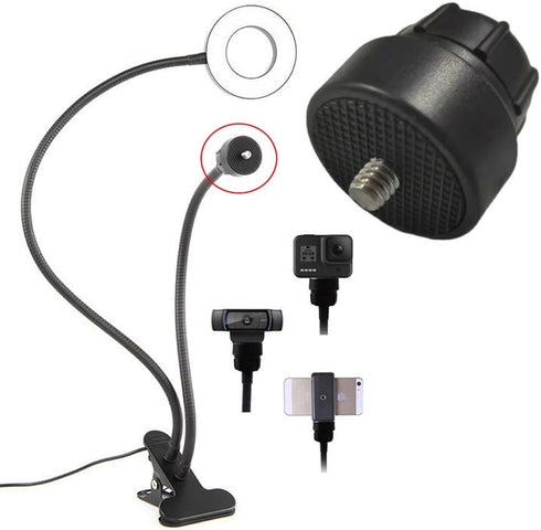 2 Pack 1/4 Screw to 17mm Ball Mount Base Mount Stand Interface Socket Joint for Tripod DV Camera Car Monitor GPS Phone Holder Clip Ring Light Hose...