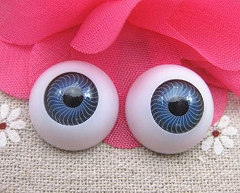 DoubleWood 12 Pairs Halloween Eyeballs Scary Plastic Hollow Eyeball 22mm Halloween Horror Props, Realistic Eyes for Hallow Props, Masks, Dolls or ...