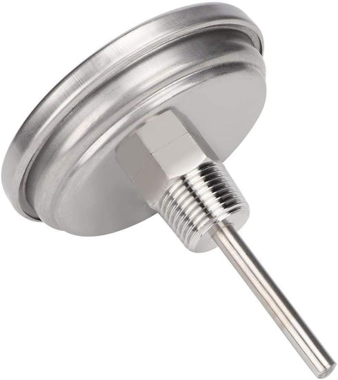 Metal Dial Thermometer, high Accuracy Stainless Steel 1/2 NPT Thread Pot Thermometer, Weldless Thermometer for Kitchen Use...