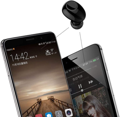 Bluetooth Earbud 10 Hrs Playtime, Single Wireless Earphone, Mini Driving Headset Hands-Free Car Headphone, Cell Phone Bluetooth Earpiece for iOS A...