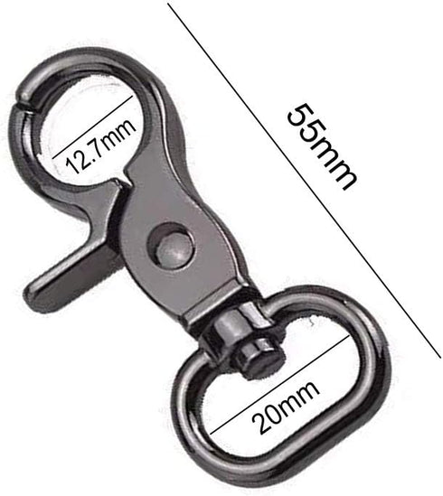 7/8 Inch Lobster Clasps Swivel Trigger Snap Hooks for Straps Bags Belting Leathercraft 10pcs (Gunmetal)...
