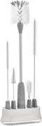 ALINK 5 Pack Water Bottle Brush Cleaning Set with Holder, Bottle Cleaner with Stand, Straw Brush, Nipple/Lid Brush for Stanley Tumblers, Drinking ...