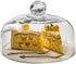 HEMOTON Glass Cake Dome Clear Cloche Dome Cake Display Cover with Knob Handle Size XL...