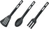 Kitchen Cooking Tools 3Pcs Mini Nylon Kitchen Utensils Set Slotted Turner Solid Spoon Fork Children Dinner Tools (black)...