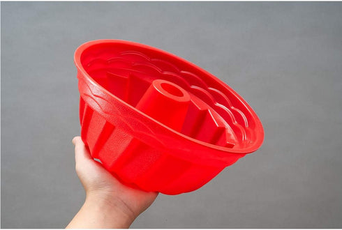 IELEK Silicone Fulted Pan Cake Nonstick Jello Molds Tube for Baking Cake, Jello, Gelatin, Bread, Para Gelatinas...