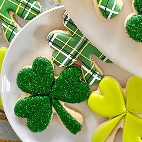 Clover Cookie Cutter Set, 4-Piece St. Patrick's Day Shamrock Cookie Cutter Set, Metal Irish Holiday Party Supplies 4'', 3.2'', 1.85'', 1.3'', Stai...
