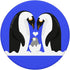 Emperor Penguins Mom Dad Baby Mobile Blue Gift PopSockets PopGrip: Swappable Grip for Phones & Tablets...
