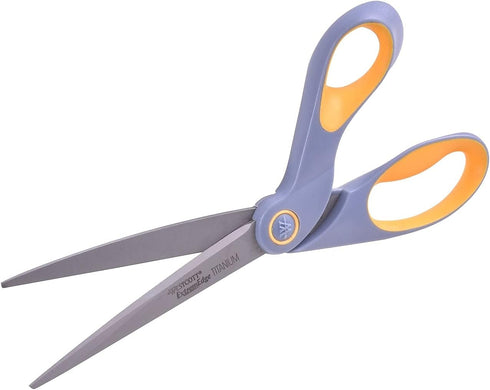 Westcott 14669 ExtremEdge Adjustable Tension Titanium Bonded Scissors, 9-Inch Bent, Gray...