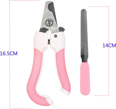 Pet Nail Clippers and Trimmer with Free Nail File Sturdy Non Slip Handles Professional Safety Guard to Avoid Over-Cutting for Cat Dog Puppy Rabbit...