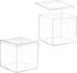 Clear Acrylic Square Cube Boxes, Worasign Plastic Square Cube Containers with Lid Plastic Storage Organizer 5.9x5.9x5.9 Inches for Candy Pill,Tiny...