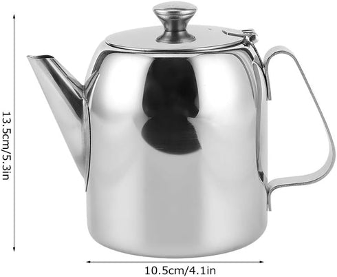 Coffee Pot Teapot Stainless Steel Tea Kettle Cold Short Spout Pour Over for Home Kitchen Hotel Restaurant(32oz)...