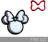 MINNIE MOUSE AND HER BOW CARTOON CHARACTER SET OF 2 SPECIAL OCCASION COOKIE CUTTERS 3D PRINTED MADE IN USA PR1539...