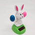Solar Powered Toy Shaking Head Rabbit Statue Shaking Head Dancing Toy Rabbit Bunny Figurines for Car Dash Board Decorations - White...