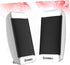 Mobestech Computer Speakers 2pcs Portable Notebookwhite Wired Sound Powered Speakers for Desktop Mini Speaker Multimedia Loudspeaker USB Stereo Co...