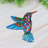 2Pcs Art Hummingbird Home Decor Wall Art Hanging Hardware Handicraft Pendant Metal Wall Art Decor Garden Decoration Orange Blue...