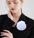 Oversized Flower Silk Satin Brooches Exaggerated Large Big Lapel Pins Delicate Dainty Bud Brooch for Women Wedding Party Dance Elegant Dress Suit ...