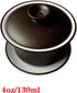 Gaiwan Teacup Kungfu Tea bowl Zisha Red Clay black 4oz/130ml Cup Sancai Saucers (Black white)...