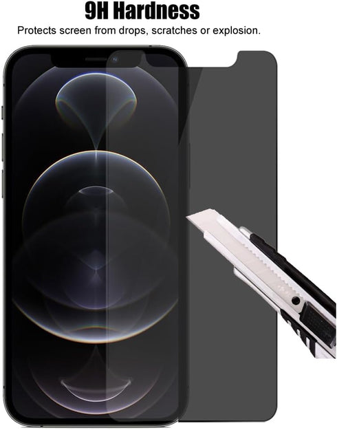 3 Pack Privacy Screen Protector For iPhone 12 Pro Max (6.7") Anti Spy Private Tempered Glass...