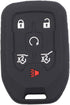 2pcs 6 Buttons Smart Key Fob Cover Case Remote Protector Skin Keyless Jacket Holder Compatible with Chevrolet Suburban Tahoe 2015 2016 2017 2018 2...