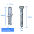 Drywall Anchors for TV Mount, Lag Bolt Kit includes Concrete Wall Anchors M8 Lag Bolts and Washer Installation on Brick or Concrete Wall by Screw ...