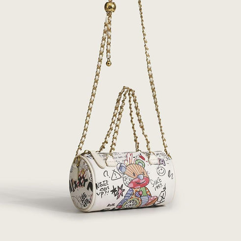 Graffiti Crossbody bag,Trendy Designer Mini Shoulder Bag,Phone Wallet Purse for Women,Chain Bag for Girls...