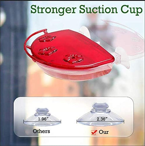 Solution4Patio 2 Pack Window Hummingbird Feeders, New Upgrade Stronger Suction Cups, 13-Ounce Nectar Capacity, Jewel Box Designed #G-B115B00-US...