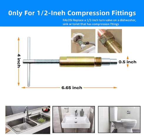 Compression Sleeve Puller Tool Remove Nut & Ferrule Of Pipe 03943- Sleeve Remover for 1/2-Inch Compression Fittings Only Corroded & Frozen Supply ...