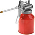 Auniwaig Pump Oil Can 250g Metal High Pressure Feed Oil Spray Gun Bottle Hand Feed Oil Spray Gun Pump Bottle Oiler Red 2pcs...