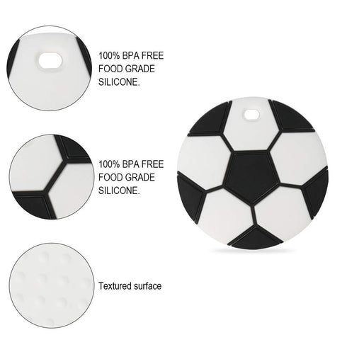 Baby Sport Teething Toys,BPA Free Food Grade Silicone Teether,Highly Effective Pain Relief for Boy and Girl,Freezer Safe Teething Egg (Soccer Ball...