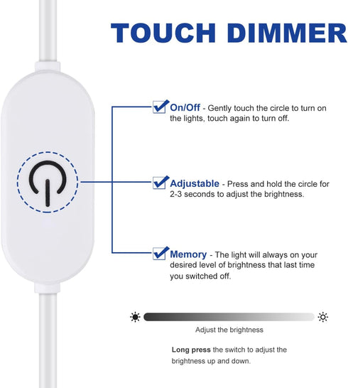 LED Strips Sewing Machine Cold White Light Self-Adhesive LED Strip Light 2 Meters 5V USB 6500K...