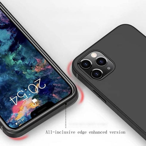 2 Pack Cover for Oukitel WP21 (6.78") case Shell Soft Silicone TPU Black Phone Protective Cases + 9H Hardness HD Tempered Glass Screen Protector F...
